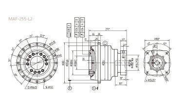 MAF255L2精密行星減速器型號(hào)_尺寸_圖紙_參數(shù)