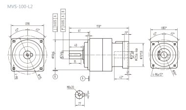 MVS100L2行星減速機(jī)型號(hào)_尺寸_圖紙_參數(shù)
